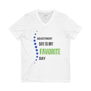 Adjustment Day Unisex V-Neck Tee - Chiropractic Awareness Shirt