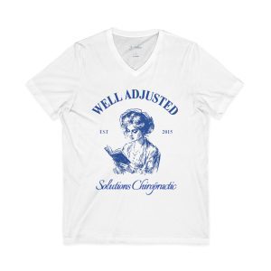 Well Adjusted Chiropractic V-Neck Tee for Comfort and Style