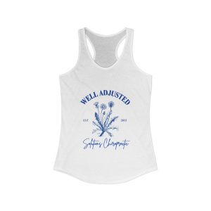 Well Adjusted Women's Racerback Tank - Soft and Comfy Top for Chiropractic Lovers