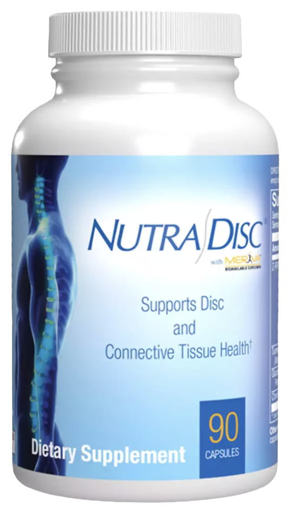 Nutra Disc connective tissue support supplement for joint health, collagen production and spinal disc support available at Solutions Chiropractic in Rapid City.